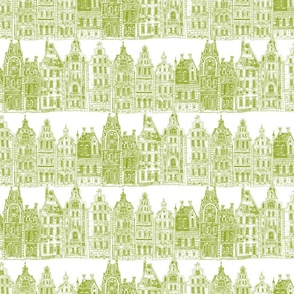 AMSTERDAM CALLING in moss green and white