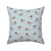 cute dogs - beagle - coastal blue - hound dog - LAD23