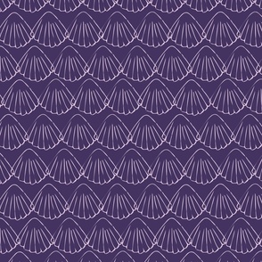 small lavender shells - purple bg