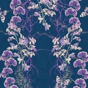 Nature's Heart Space, Prussian Blue and Lavender