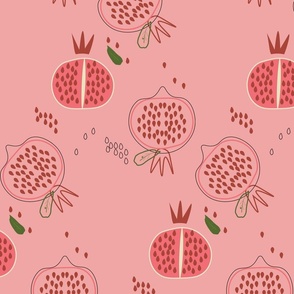 Pink and Red Pomegrante Design