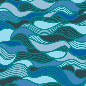 Abstract doodled waves