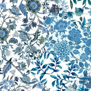 Pattern Clash Chintz maximalist blues