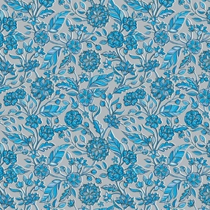 Blue and Grey Chalk Chintz - medium