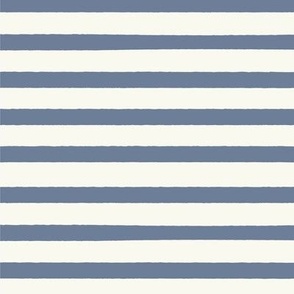 Classic Blue Stripe Large in Cream and Blue