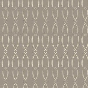 light brown geometric lines (tiny) on grey brown