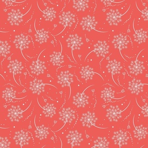 (M)Dandelion Dreams, Coral Red, Mid Scale