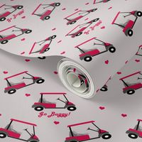 Golf Cart in Red with Hearts