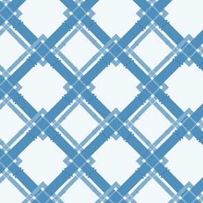 BAMBOO LATTICE blue 6.5"