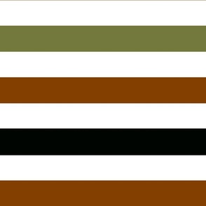 California desert stripes white brown black olive green