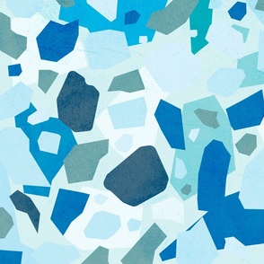 Large - Terrazzo Pantone Ultra Steady Summer Blues 2. Layers