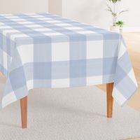 Custom Hilary 6" Buffalo Plaid Half Shade Soft Blue and White