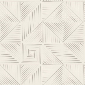 Line Quilt | Cloudy Silver, Creamy White | Geometric