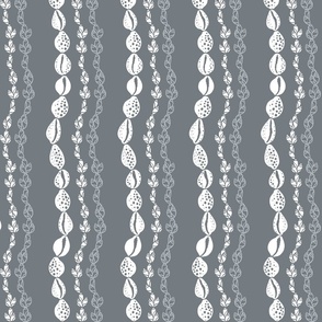 Seashell strands on Grey