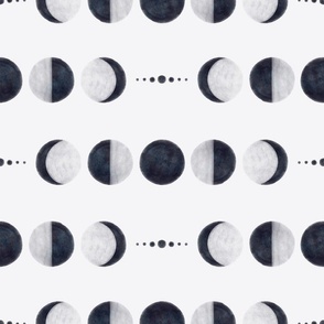 moon phases - big scale - black and white