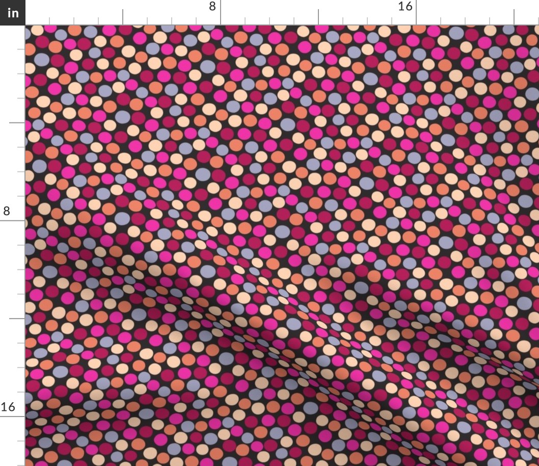 Party sprinkles cocktail party polka spot fuchsia medium scale by Pippa Shaw