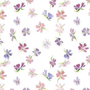 flower magic - delicate watercolor flower - whimsical floral wallpaper