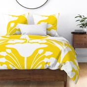 Mountain Flowers Deep Yellow Floral Pattern