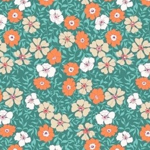 Jirra Floral Spring  green white SMALL