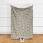 Birds and Berries | Cloudy Silver Beige-Brown, Creamy White | All-Over Print