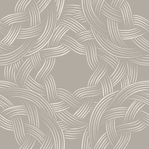 Celtic Knot | Cloudy Silver, Creamy White | Brushstrokes
