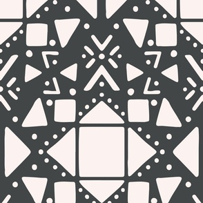 Geo tribal pattern - Dark Gray - JUMBO