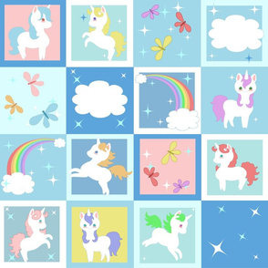 Little Unicorns Cheater Quilt