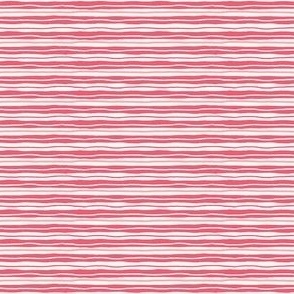 Raspberry pink stripes on off-white background to coordinate with the Spring Daisy Floral Collection.