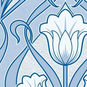 Tulips Art Nouveau_Persian and Alice Blue