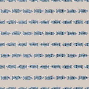 Fishy Stripe {on Moonbeam / Neutral Tan}