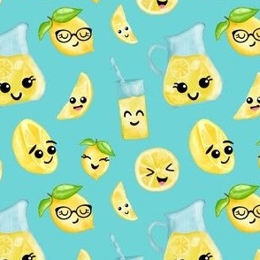 Yellow Lemonade Cuties on Teal