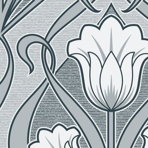 Tulips Art Nouveau_Charcoal_Soft