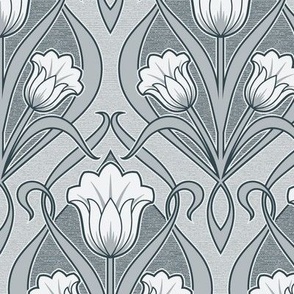 Tulips Art Nouveau_Charcoal_Soft_50Size