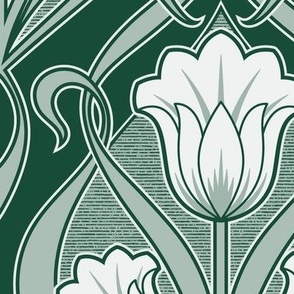 Tulips Art Nouveau_Brunswick Green