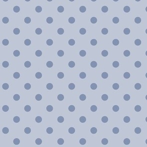 Dark Dotty: Denim Blues Polka Dot, Blue Dotted