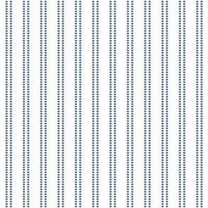 Seeded Stripe: Denim Blue Thin Stripe, Beaded Stripe, Dotted Stripe