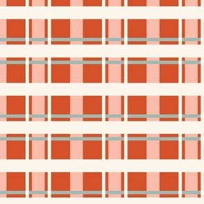 Plaid Birthday Gift Wrap Pink Red Blue Small