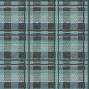 plaid - warm grey and aqua