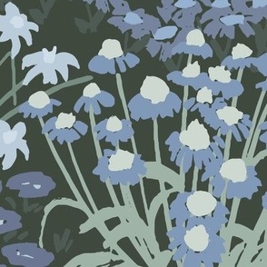 Garden-Bloom_Floral_Massive_Dark Green_Blue_Hufton-Studio