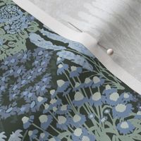 Garden-Bloom_Floral_Small_Dark Green_Blue_Hufton-Studio