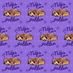 Naps Are Golden Retriever Purple