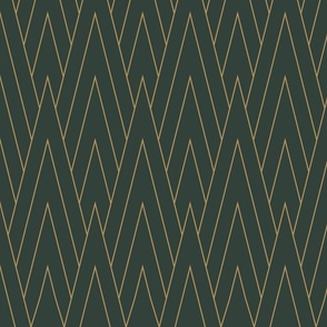  MONTAGNES POINTUES ART DECO - CHAMPAGNE ON GREEN