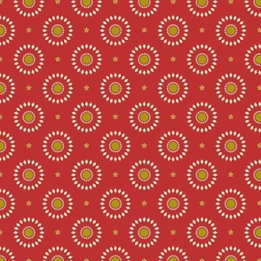 55-e-Small Raindrop circles and diamonds in red