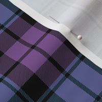 Traditional winter plaid - retro tartan plaid texture in fall colors blue purple