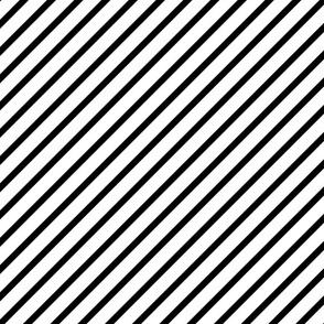 Black and White Diagonal Stripe