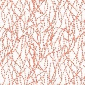 Coral blender print, basic, simple, minimal, hand drawn, orange, cream, sand