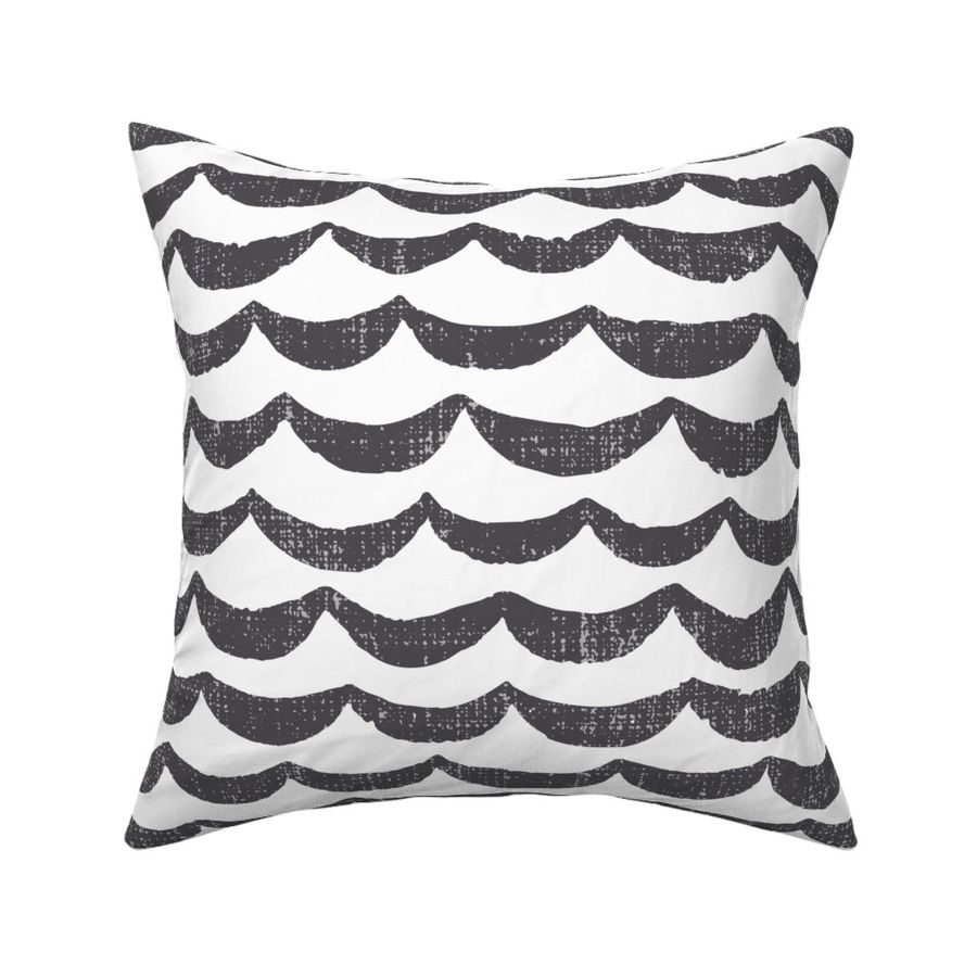 Wavy Stripe - Black and White - Large 223