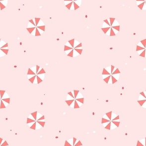 Christmas Pink Peppermint Candy Polkadot // Medium 