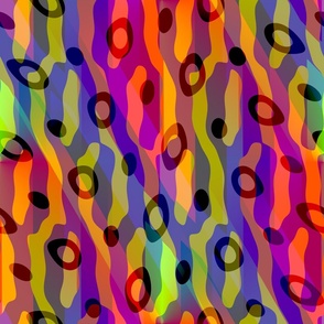  Rainbow Rebel - Maximalist Pattern Clash - Spotted Abstract Animal Skin 