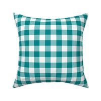 Ultra-Steady Teal Gingham Plaid / Large